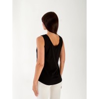 Майка базова жіноча з написом чорного кольору 33454