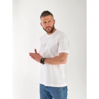 Чоловіча футболка з написом білого кольору 33455
