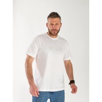 Чоловіча футболка з написом білого кольору 33455