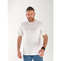 Чоловіча футболка з написом білого кольору 33455