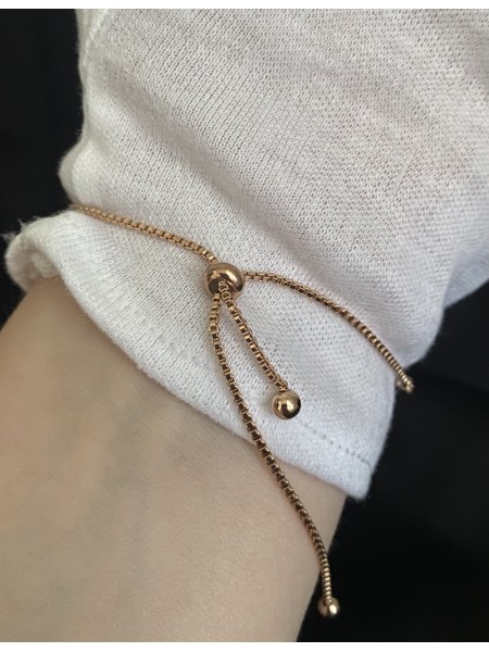 Браслет затяжка Цвях золотого кольору 33458