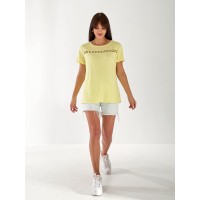 Жіноча футболка з візерунками жовтого кольору 33471