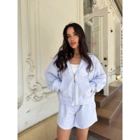 Жіночий літній спортивний костюм сiрого кольору 33482