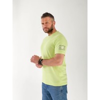 Чоловіча футболка салатового кольору 33487
