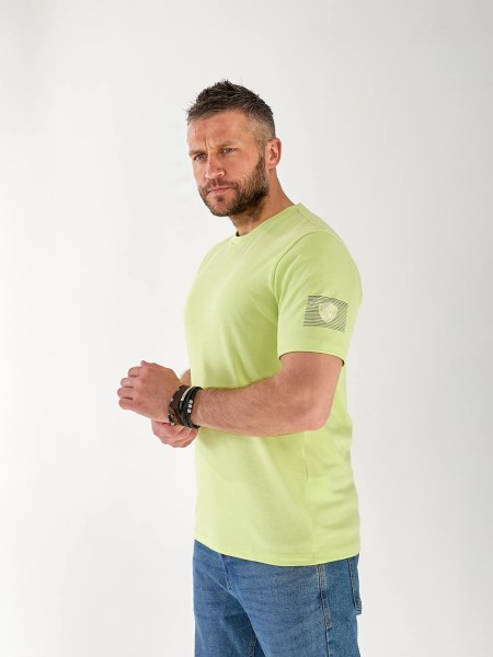 Чоловіча футболка салатового кольору 33487