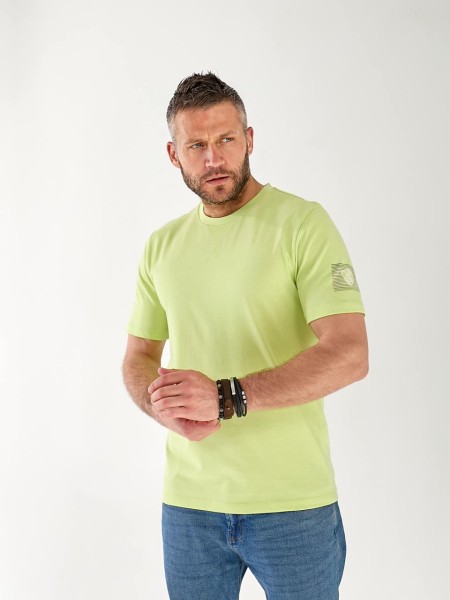 Чоловіча футболка салатового кольору 33487