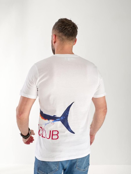 Чоловіча футболка з малюнком бiлого кольору 33489