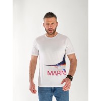 Чоловіча футболка з малюнком бiлого кольору 33489