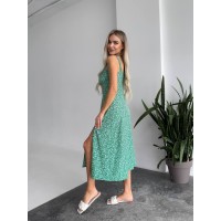 Женское летнее платье в цветок зеленого цвета 33502