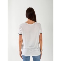 Жіноча футболка з малюнком бiлого кольору 33503