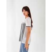 Жіноча футболка з малюнком бiлого кольору 33503