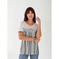 Жіноча футболка з малюнком бiлого кольору 33503