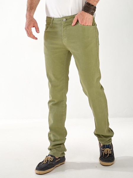 Джинси Alexia Straight чоловічі кольору хакi 33511