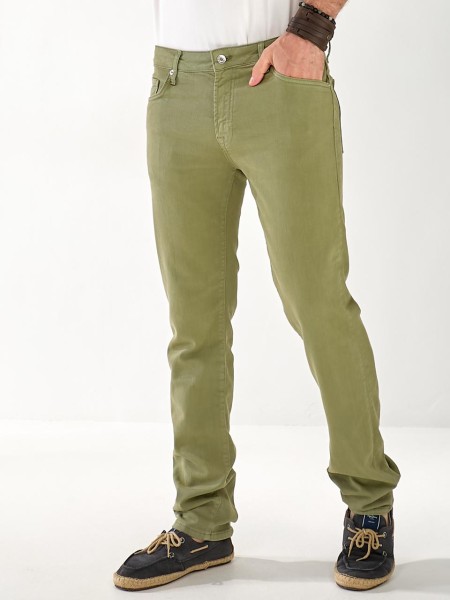 Джинси Alexia Straight чоловічі кольору хакi 33511