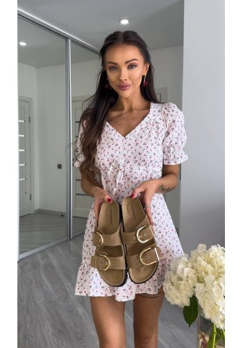 Муслинова сукня міні рожевого кольору 33534