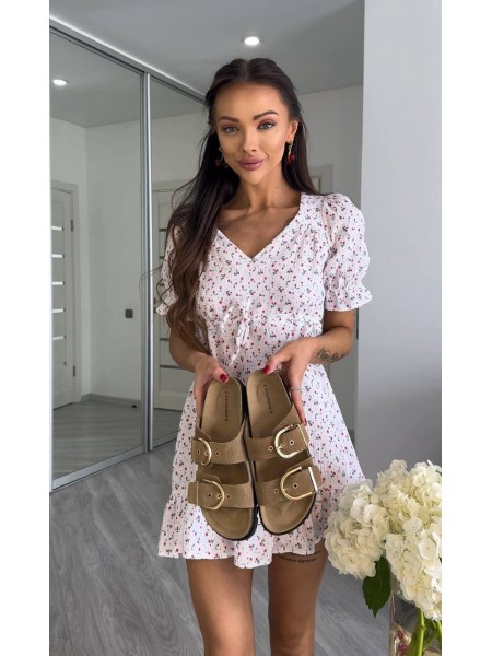 Муслинова сукня міні рожевого кольору 33534