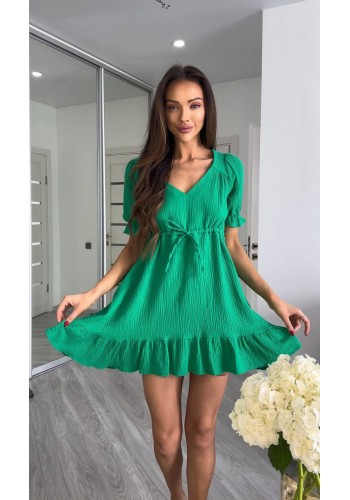 Муслинова сукня міні зеленого кольору 33537