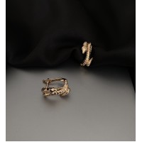 Сережки Змійка англійський замок золотого кольору 33553