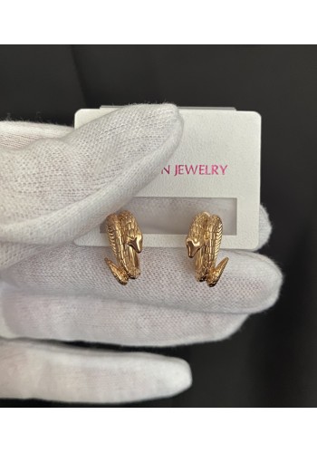 Сережки Змійка англійський замок золотого кольору 33553