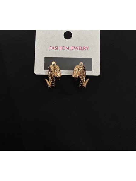 Сережки Змійка англійський замок золотого кольору 33553