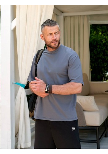 Чоловічий літній спортивний костюм графітового кольору 33559