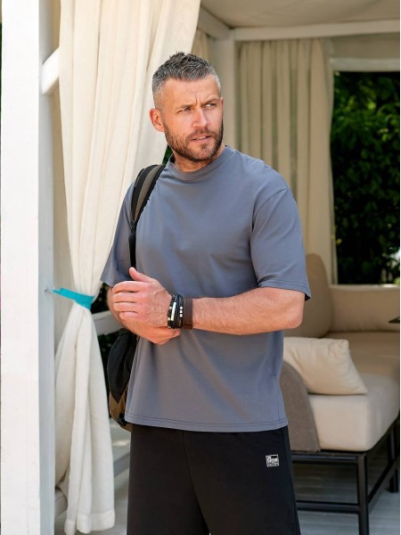 Чоловічий літній спортивний костюм графітового кольору 33559