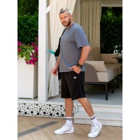 Чоловічий літній спортивний костюм графітового кольору 33559