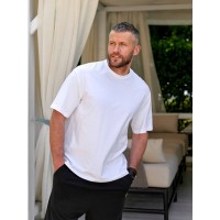 Чоловічий літній спортивний костюм білого кольору 33560