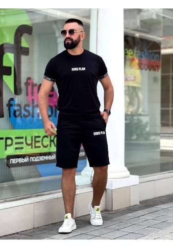 Чоловічий літній костюм чорного кольору 33577