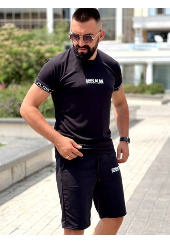 Чоловічий літній костюм чорного кольору 33577