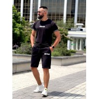 Чоловічий літній костюм чорного кольору 33577