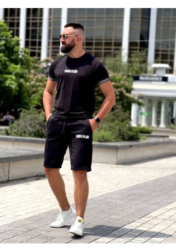 Чоловічий літній костюм чорного кольору 33577