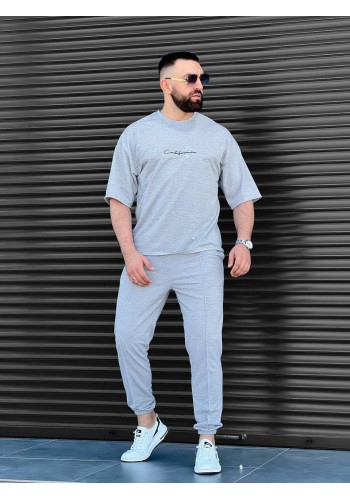 Чоловічий літній прогулянковий костюм сiрого кольору 33580