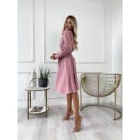 Сукня міді з поясом, фрезового кольору 24227