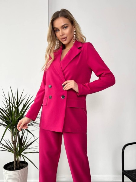 Костюм-трійка малинового кольору 24431 АА