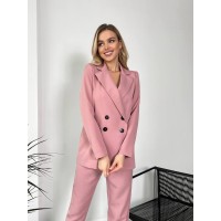 Костюм-трійка кольору запорошена троянда 24433 АА