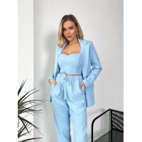 Костюм-трійка блакитного кольору 24434 АА