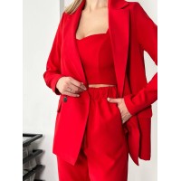 Костюм-трійка червоного кольору 24435 АА