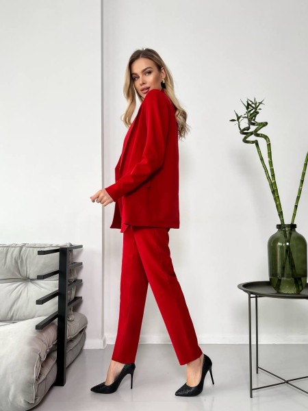 Костюм-трійка червоного кольору 24435 АА