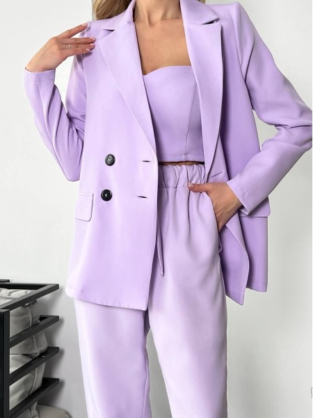 Костюм-трійка лавандового кольору 24436 АА
