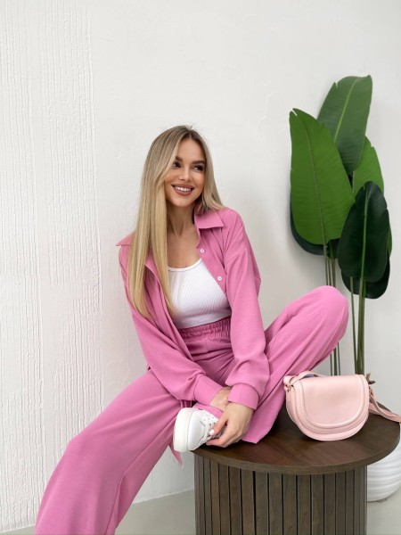 Костюм-двійка рожевого кольору 24679