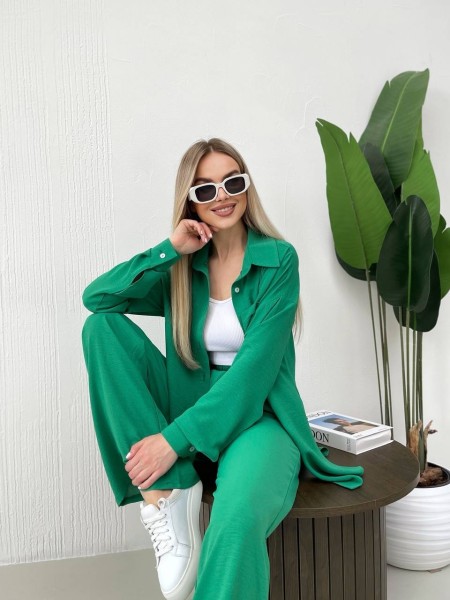 Костюм-двійка зеленого кольору 24689