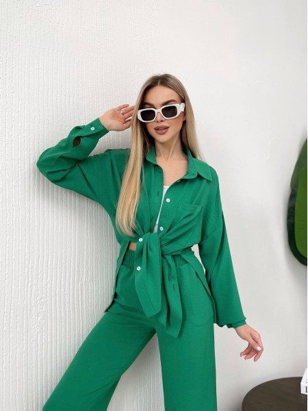 Костюм-двійка зеленого кольору 24689