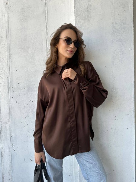 Сорочка шоколадного кольору 24769