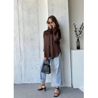 Сорочка шоколадного кольору 24769