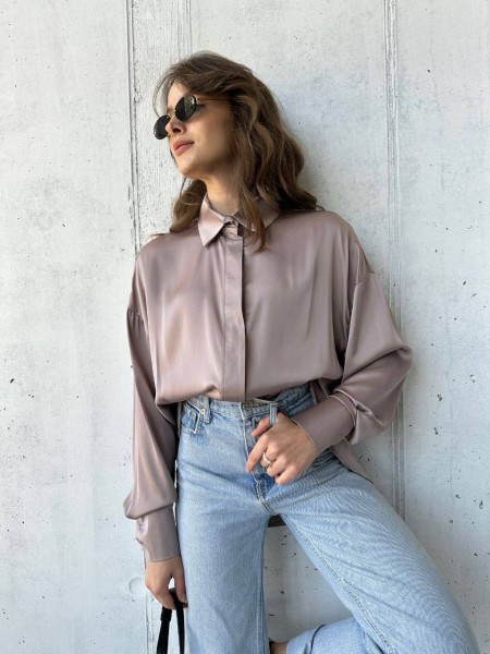 Сорочка кольору свiтлого капучино 24770