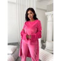 Жіночий комплект-трійка малинового кольору 25072 АА