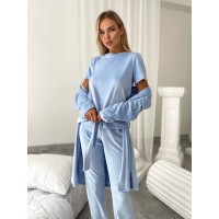 Жіночий комплект-трійка блакитного кольору 25105 АА