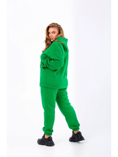 Стильный женский спортивный костюм цвета трава 25371