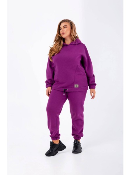 Стильный женский спортивный костюм сиреневого цвета 25372